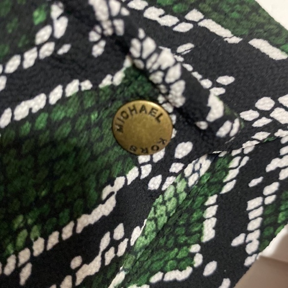 Michael Kors Green Python Print Top - image 6